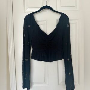 Urban Outfitters Black Long Sleeve Women's Top
